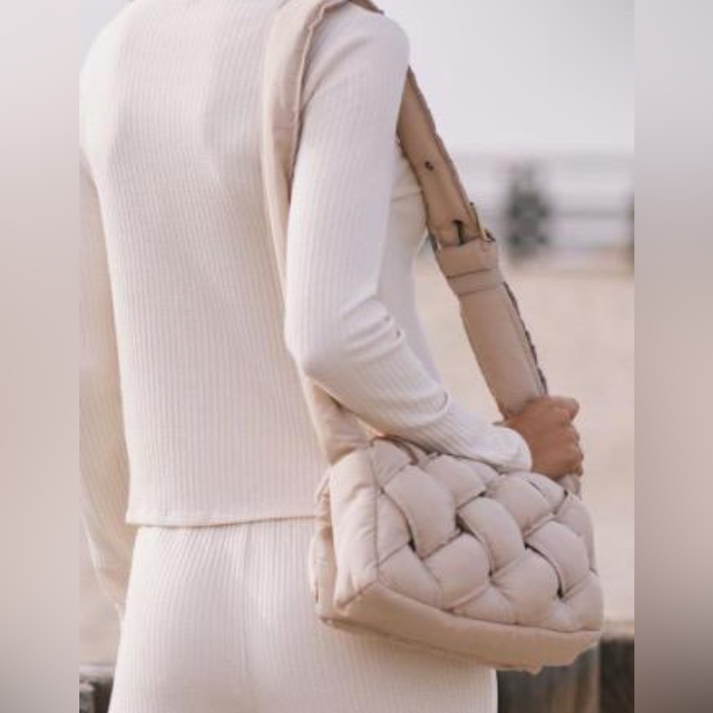 Anthropologie The Lark Puffy Woven Crossbody Bag - Picture 1 of 3